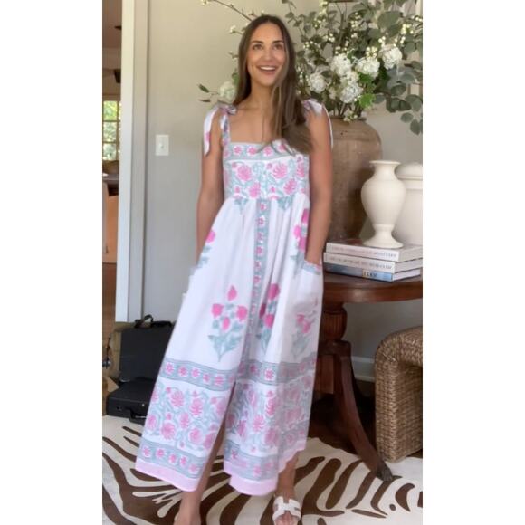 Juliet Dunn Tuckernuck Orchid Poppy Tie Shoulder Dress size 4 - US 10 - Picture 8 of 8